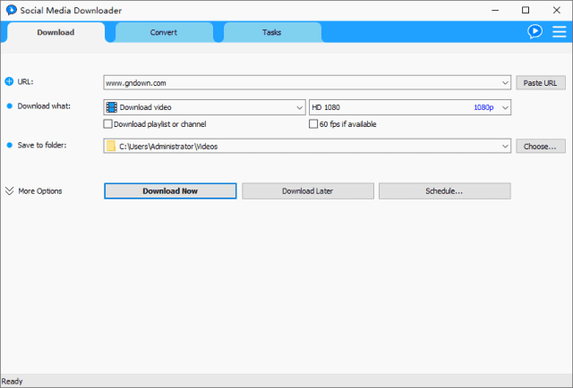 Social Media Downloader v8.5.18 便携版界面