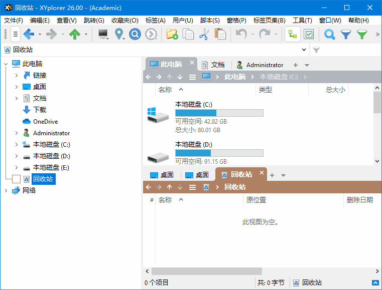 XYplorer v28.30.2300 多标签文件管理器界面
