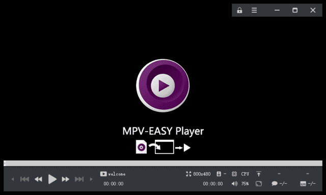 MPV-EASY Player v0.41.0.6 多媒体播放器界面