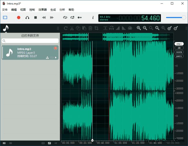 ocenaudio(录音和音频编辑软件) v3.21.2 多语便携版 软件截图