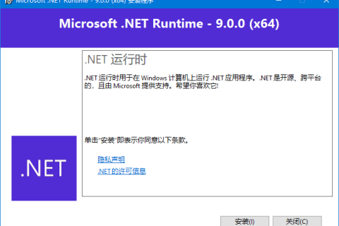 Microsoft .NET Runtime 9.0.20 官方版