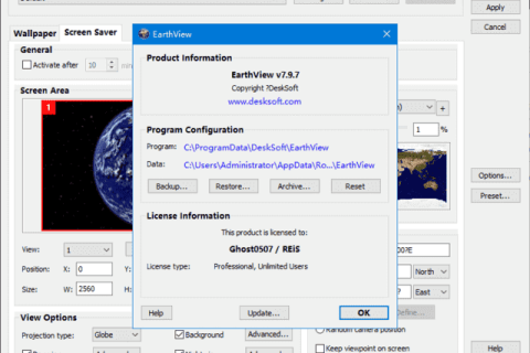 EarthView（卫星地球桌面壁纸）v7.18.0 便携版