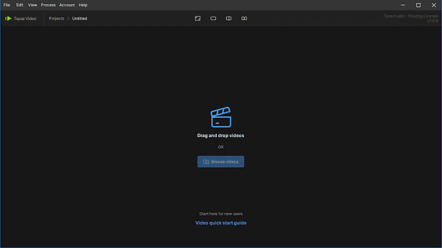 Topaz Video(人工智能视频增强软件) v1.7.1 直装版 软件界面