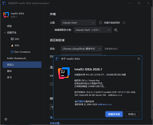 Jetbrains IntelliJ IDEA 集成开发环境软件截图