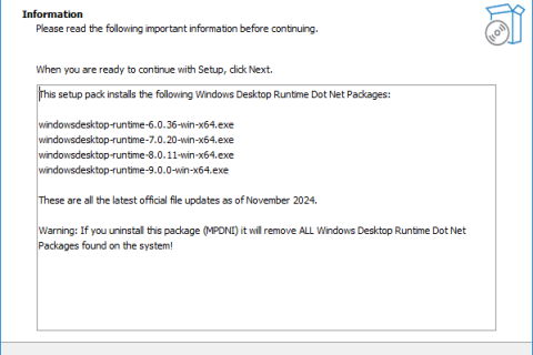 MultiPack .NET Windows Desktop Installer(.NET集合包) v2.3